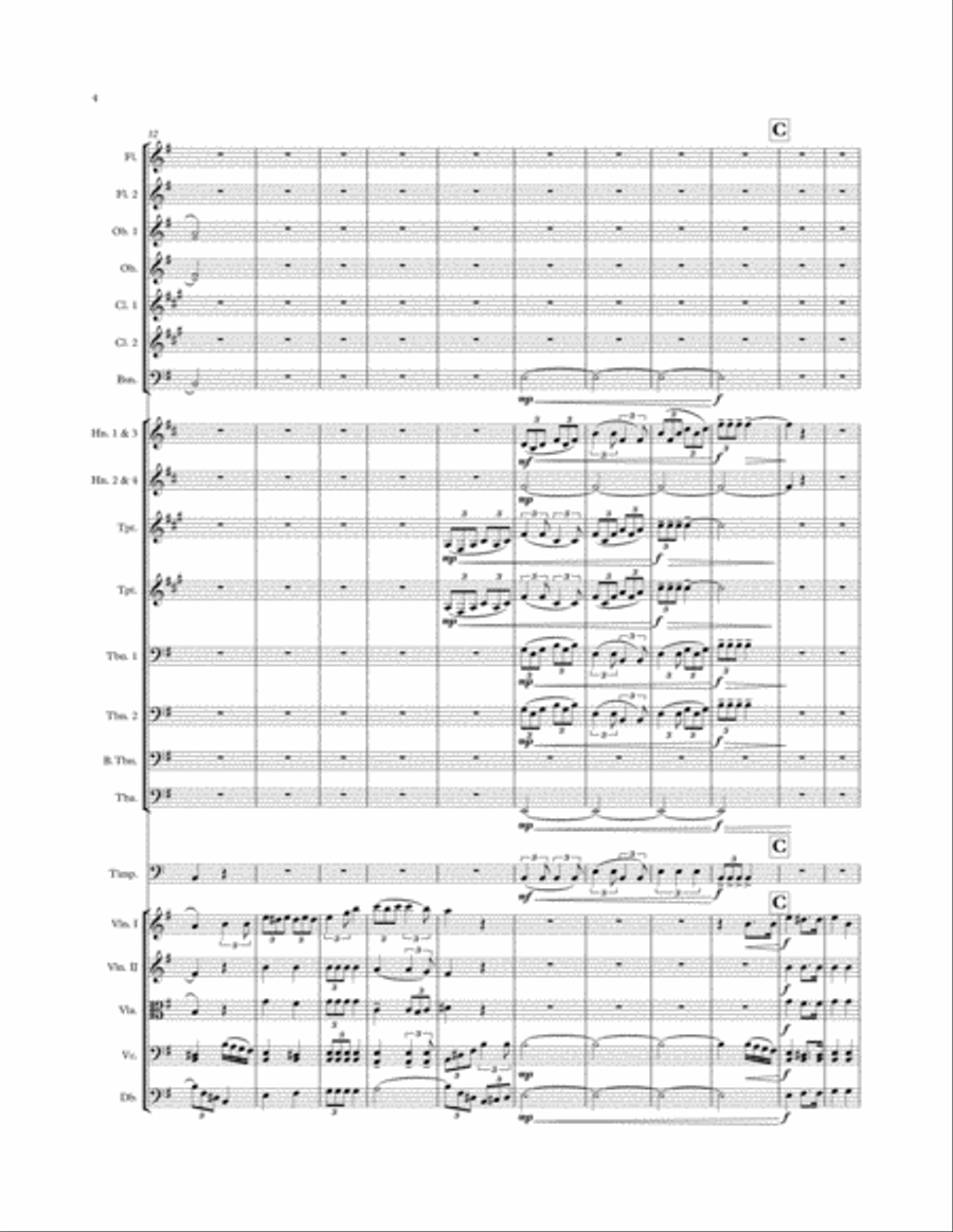 Symphony No.1, 1st movement Full Orchestra scores gallery preview page 4