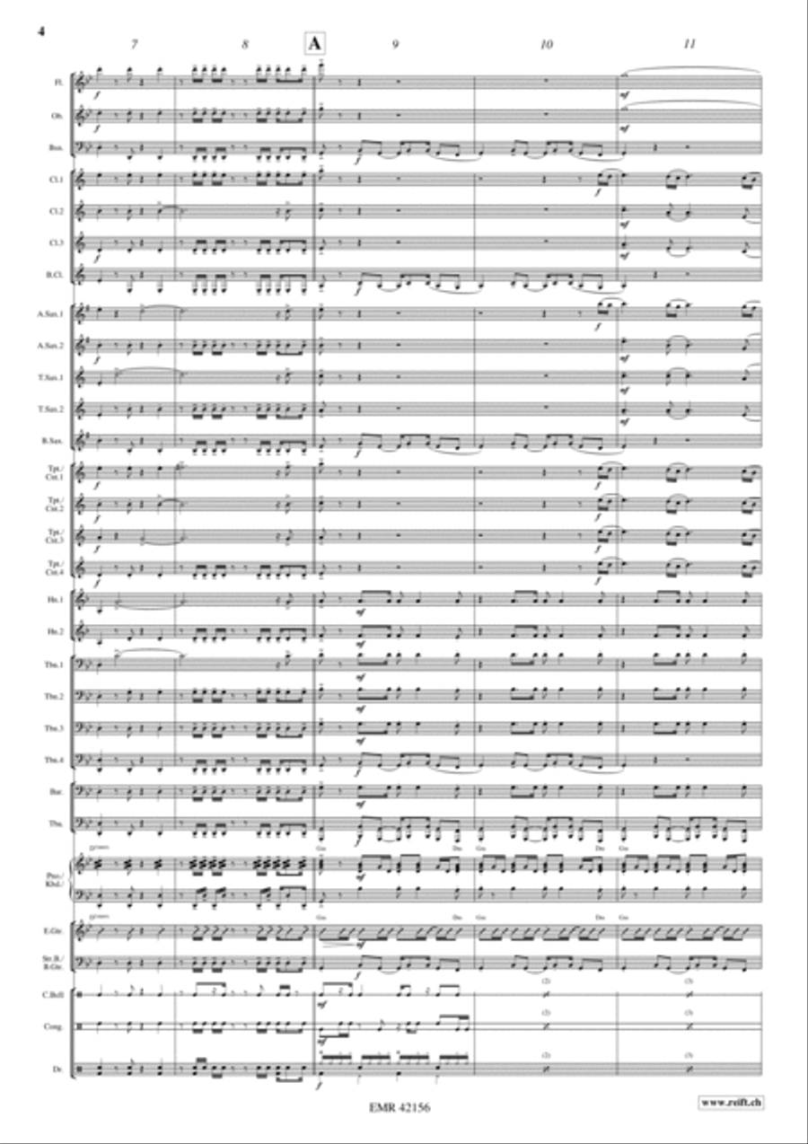 S.W.A.T Theme Concert Band scores gallery preview page 4