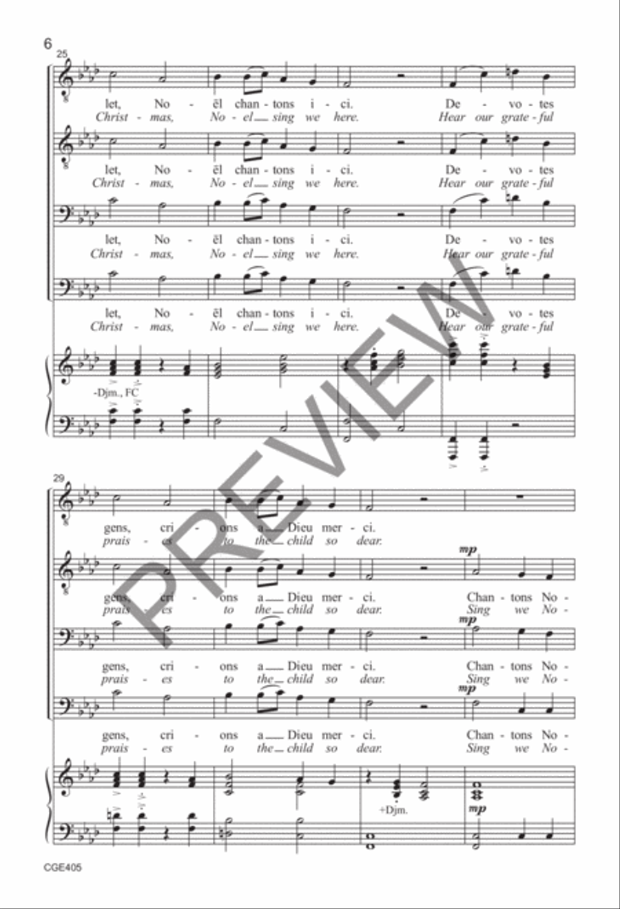 Chantons Noel (TTBB) TTBB scores gallery preview page 5