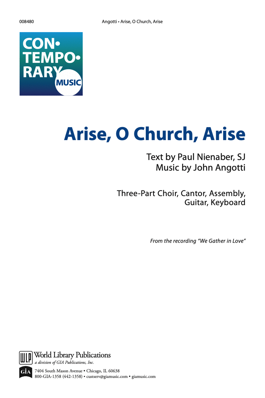 Arise, O Church Arise Arise, O Church Arise 3-Part scores gallery preview page 1