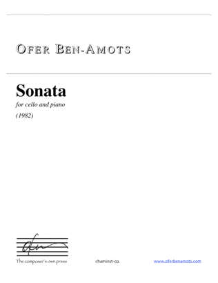 Sonata - for cello and piano