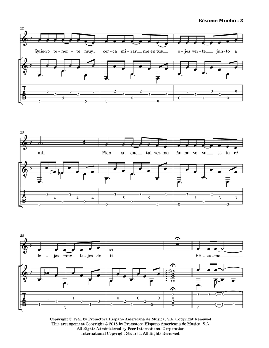Bésame Mucho Acoustic Guitar scores gallery preview page 5