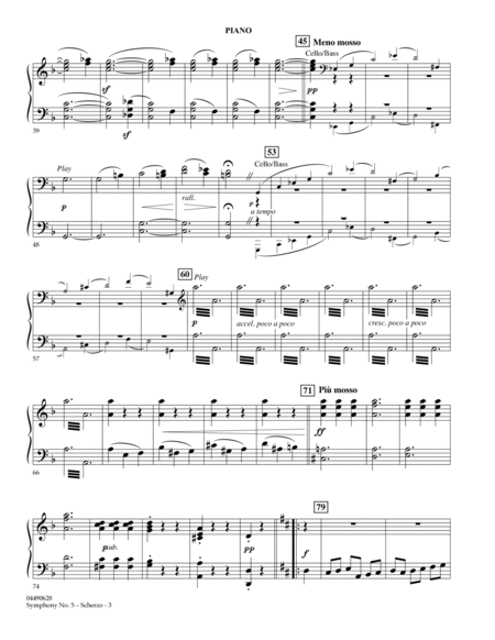 Symphony No. 5 Scherzo - Piano