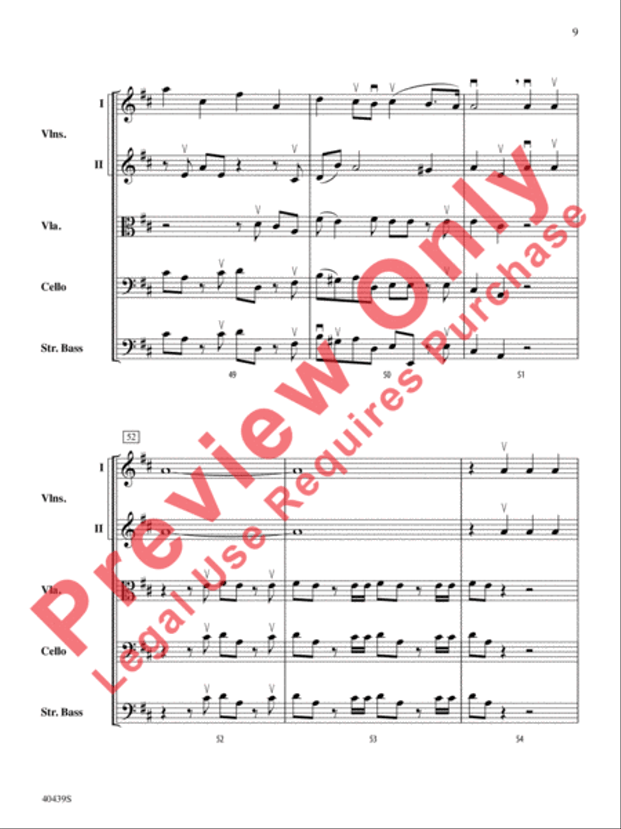 Hallelujah Chorus String Orchestra scores gallery preview page 10