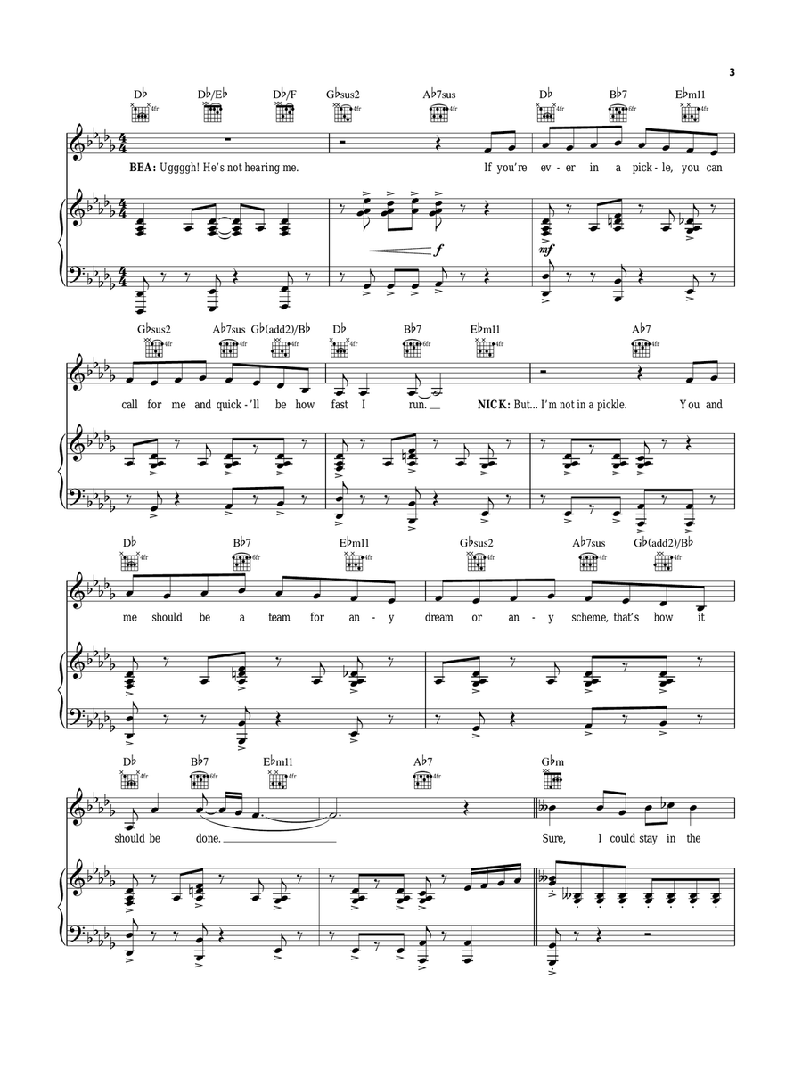 Right Hand Man (from Something Rotten!) Piano, Vocal, Guitar scores gallery preview page 3