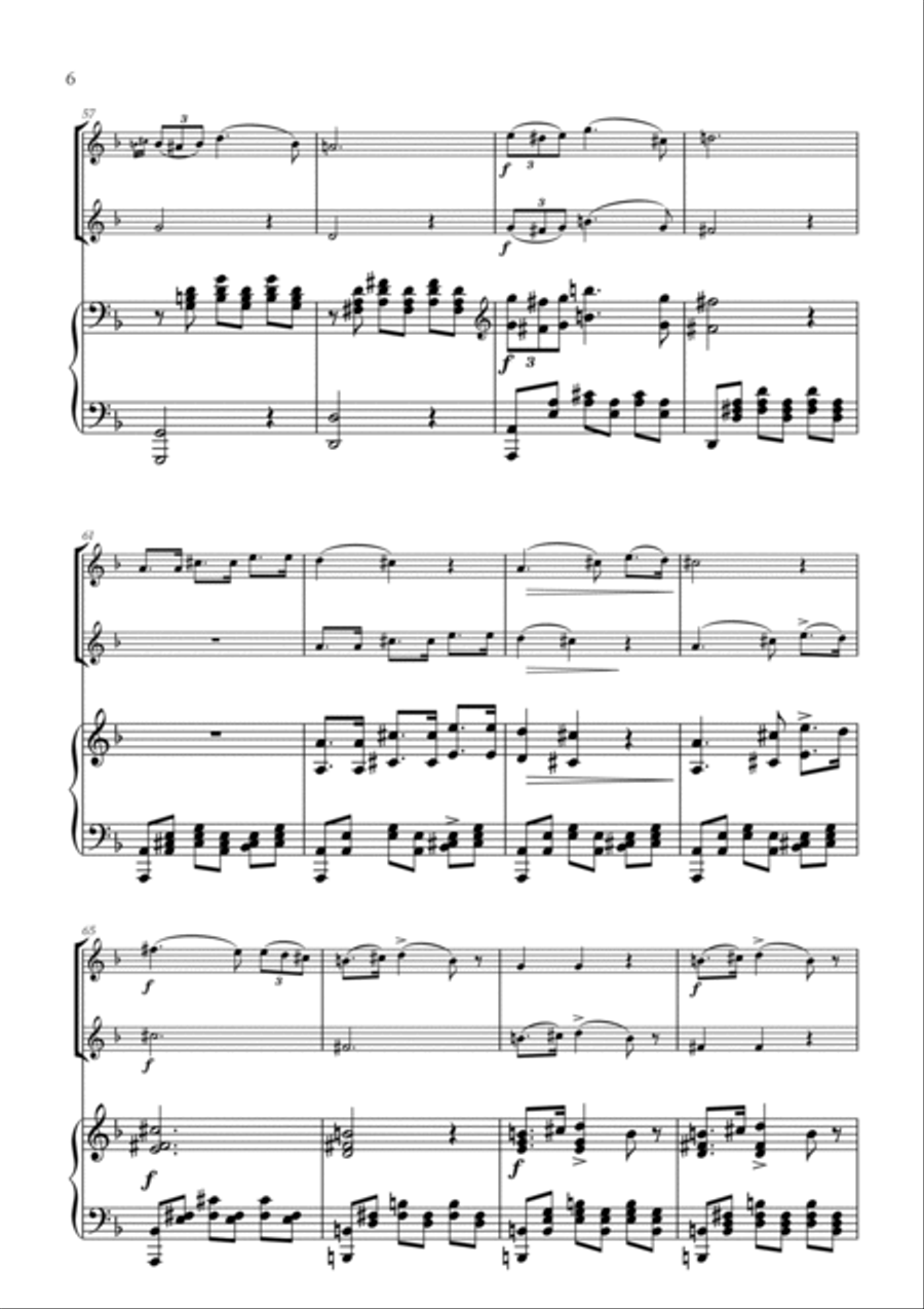 F. Schubert - Serenade (Ständchen) (D 889) (for Flute, Violin and Piano) Flute scores gallery preview page 6