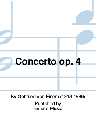 Book cover for Concerto op. 4