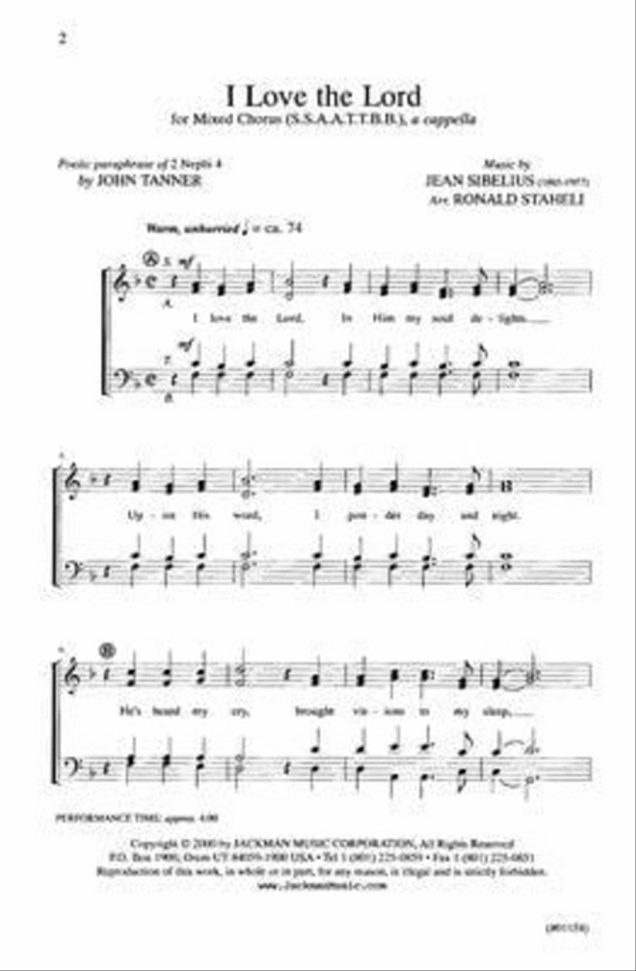 I Love the Lord - SSAATTBB - a cappella SSAATTBB scores gallery preview page 2