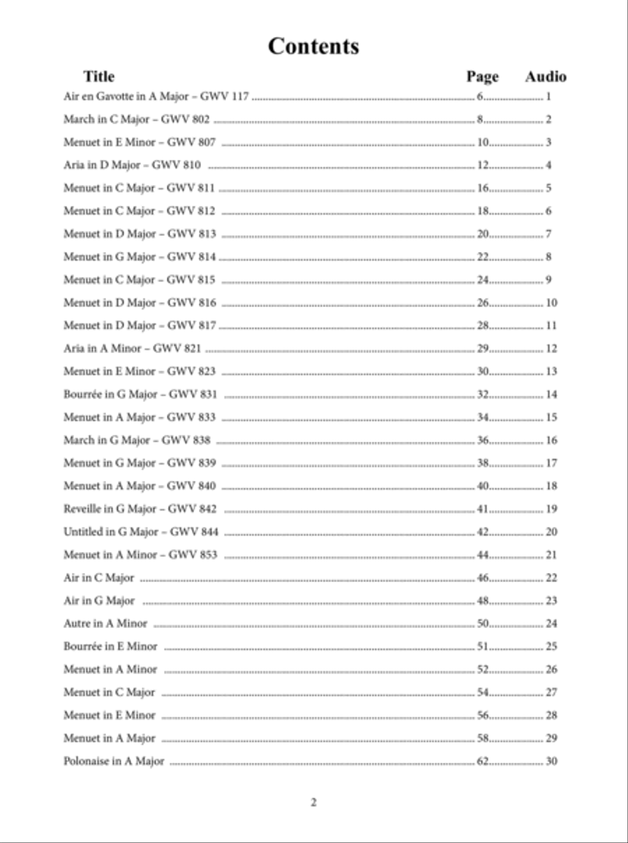 30 Baroque Pieces by Christoph Graupner Acoustic Guitar scores gallery preview page 3