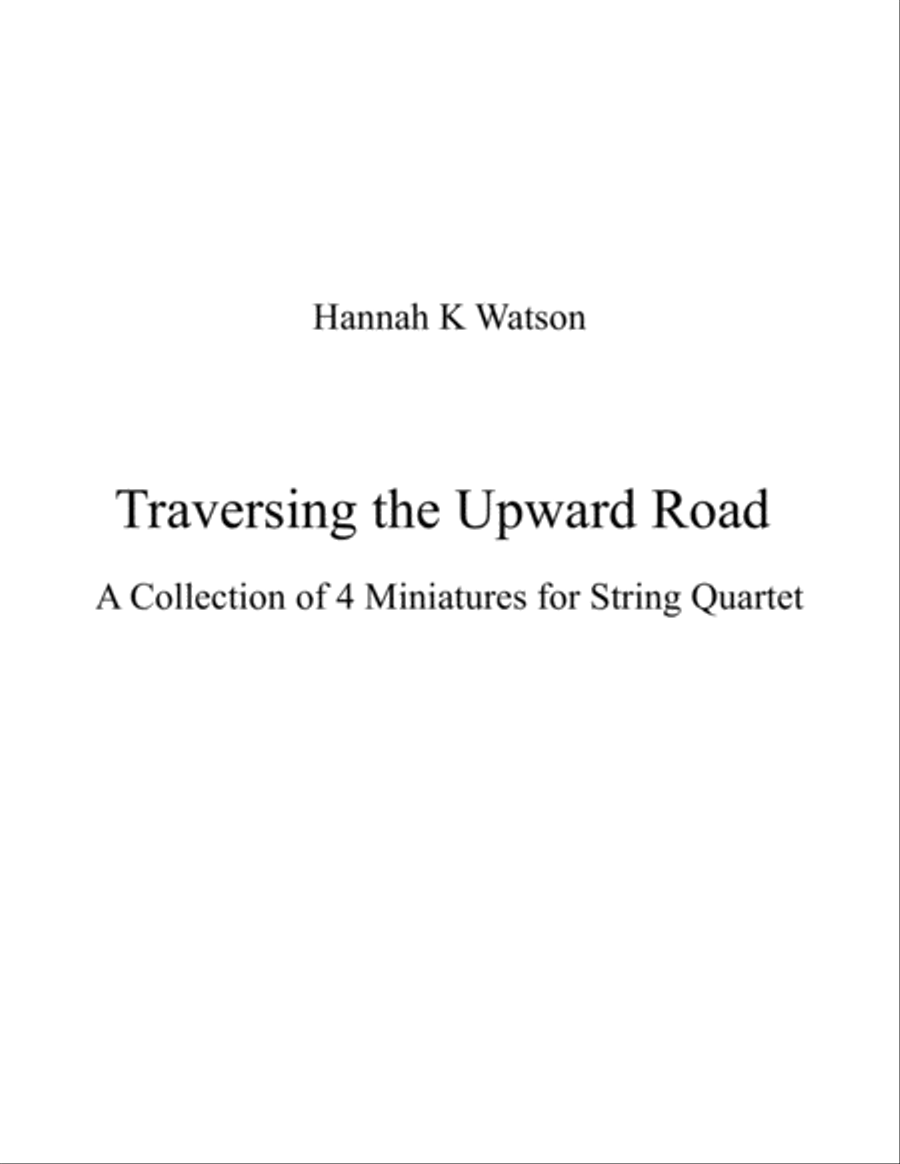 Traversing the Upward Road - String Quartet String Quartet scores gallery preview page 1