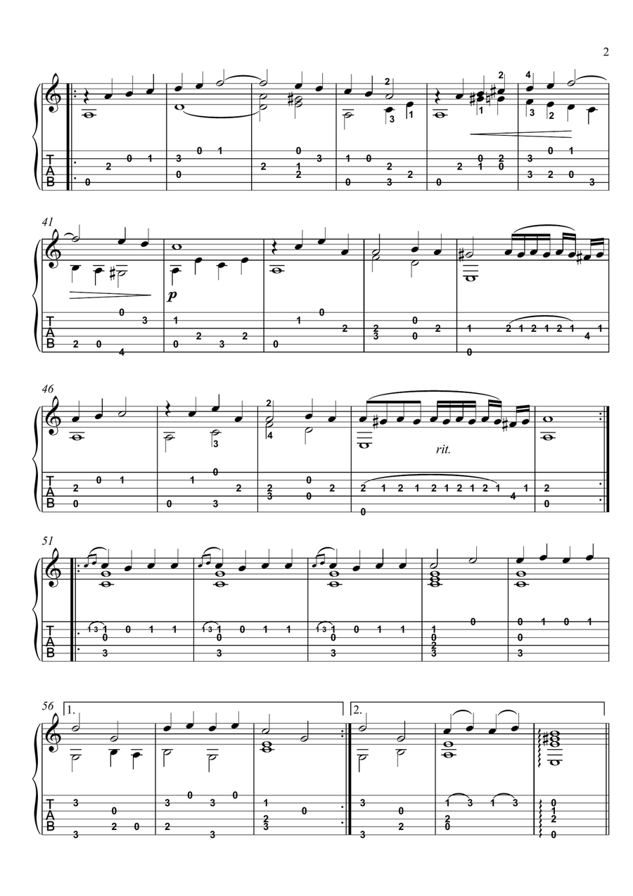 La Romanesca 16th century guitar solo image number null