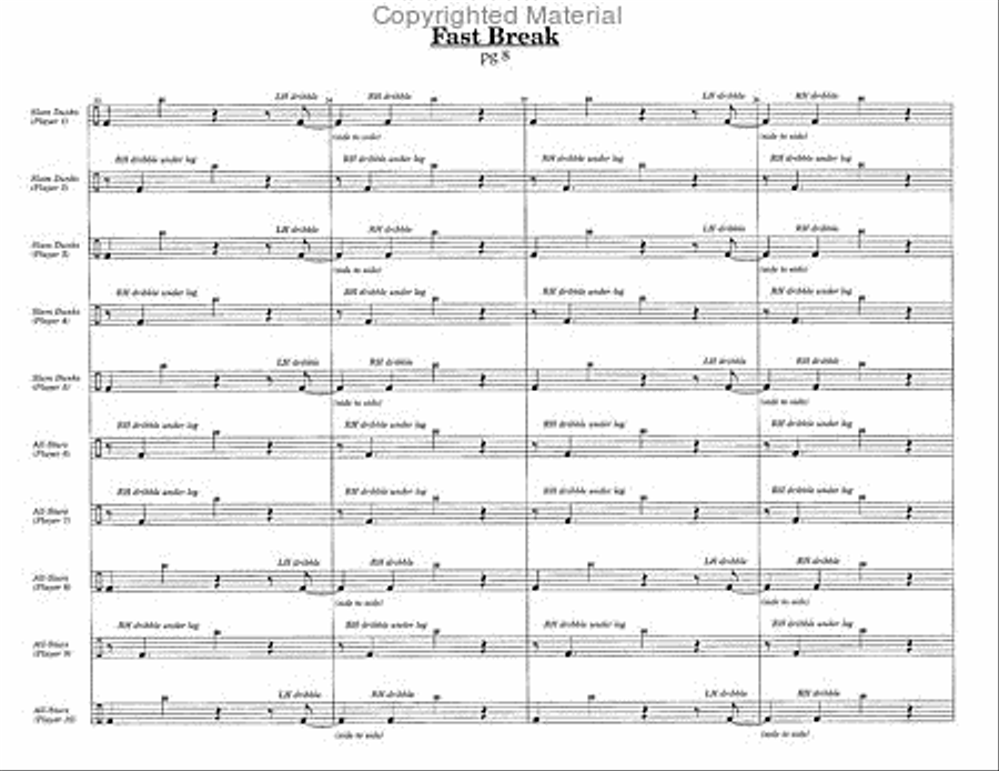 Fast Break Percussion Ensemble scores gallery preview page 4