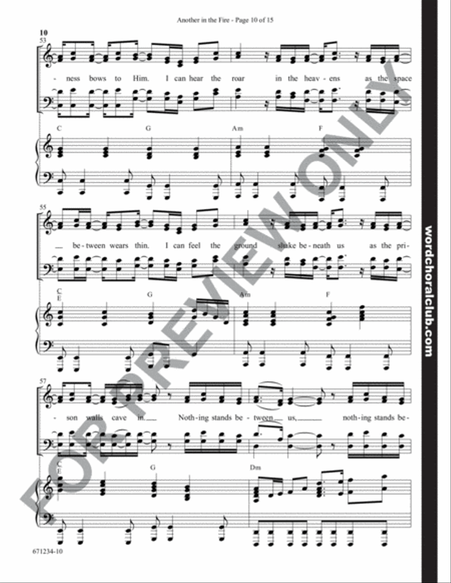 Another in the Fire - Anthem 4-Part scores gallery preview page 10