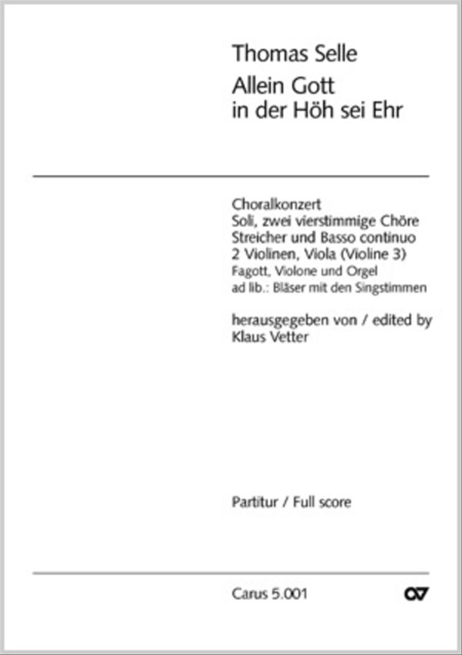 Allein Gott in der Hoh Allein Gott in der Hoh Choir scores gallery preview page 1