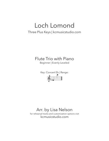 Loch Lomond - Flute Trio with Piano Accompaniment image number null
