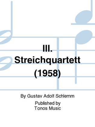 III. Streichquartett (1958)