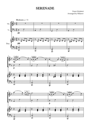 Serenade | Ständchen | Schubert | violin and cello duet and piano