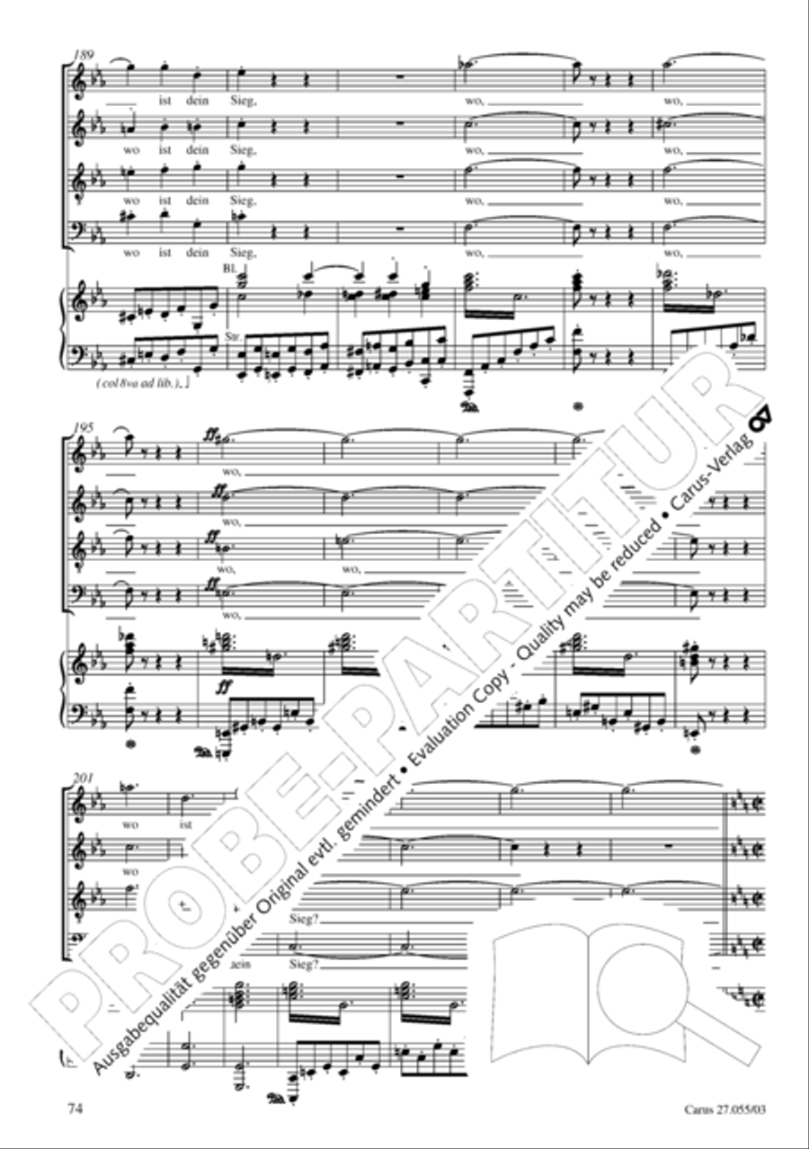 Ein Deutsches Requiem (German Requiem) 4-Part scores gallery preview page 77