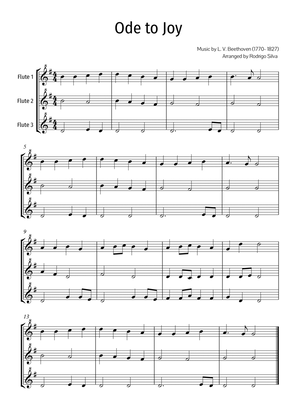 L. V. Beethoven- Ode to Joy (trio of flute). PDF