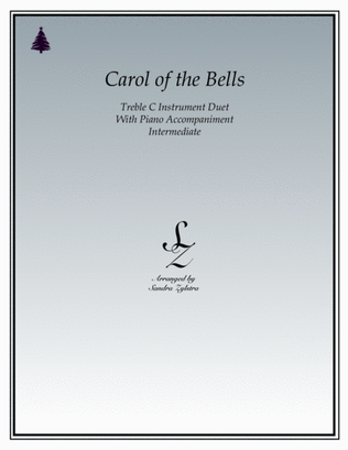 Book cover for Carol of the Bells (treble C instrument duet)