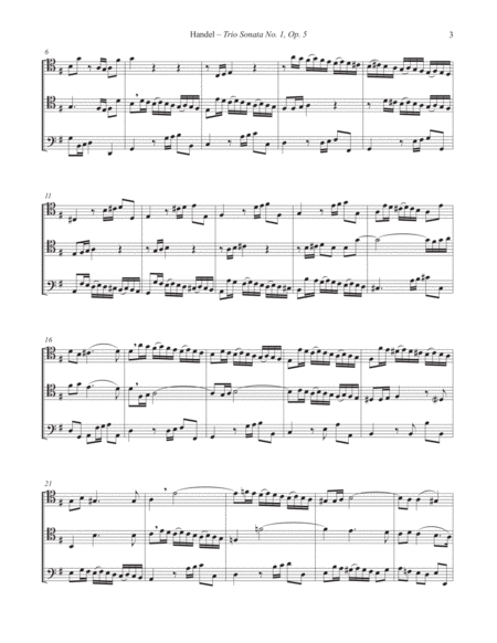 Trio Sonata No. 1 Opus 5 for Trombone Trio