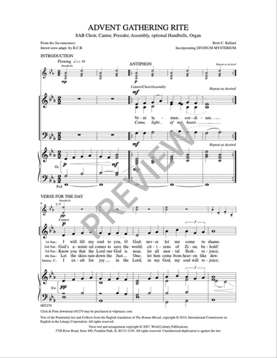 Advent Gathering Rite 3-Part scores gallery preview page 8