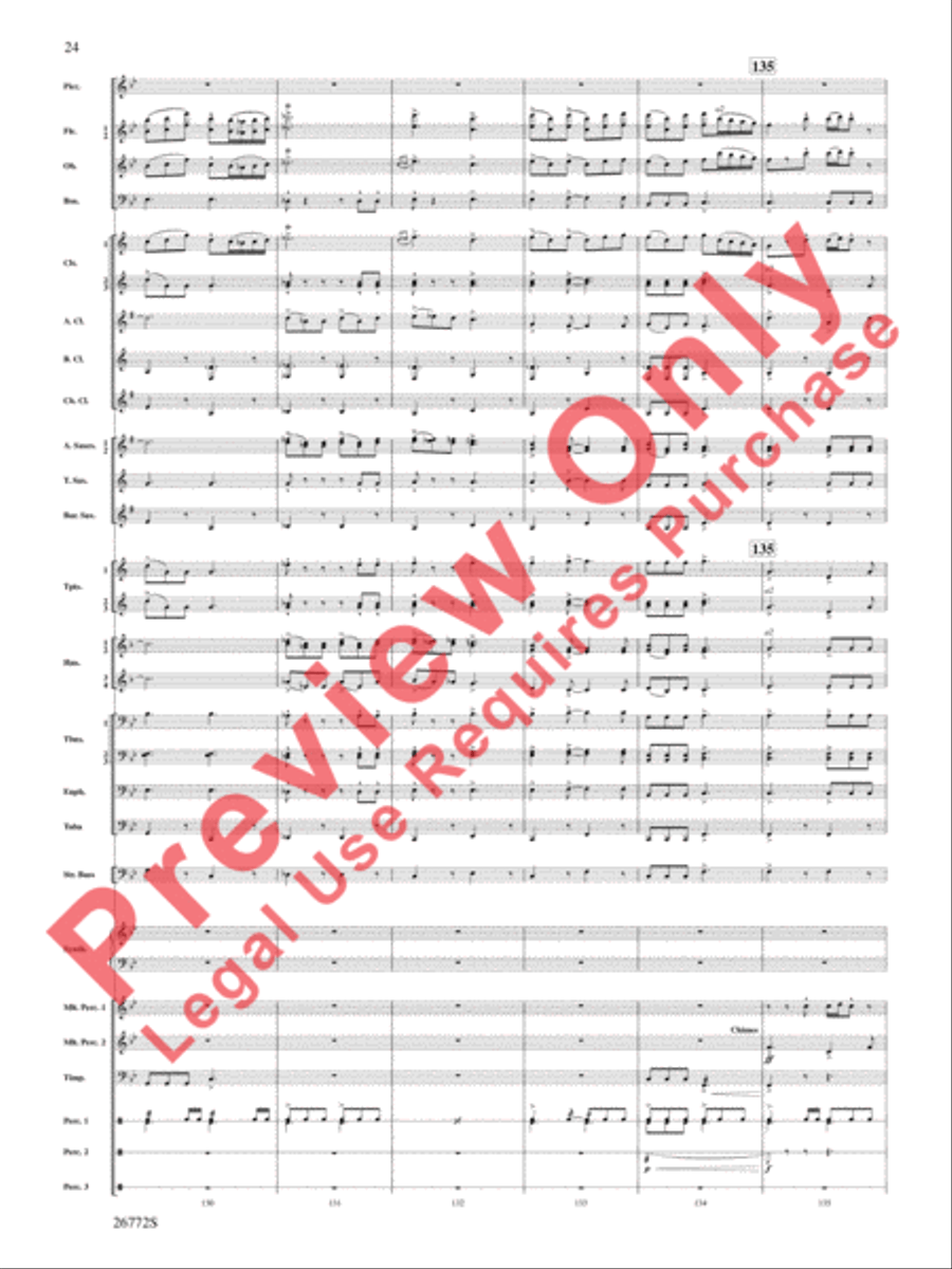 March: The Lion's Gate (Movement 1 from Sea to Sky) Concert Band scores gallery preview page 25