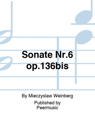 Book cover for Sonate Nr.6 op.136bis