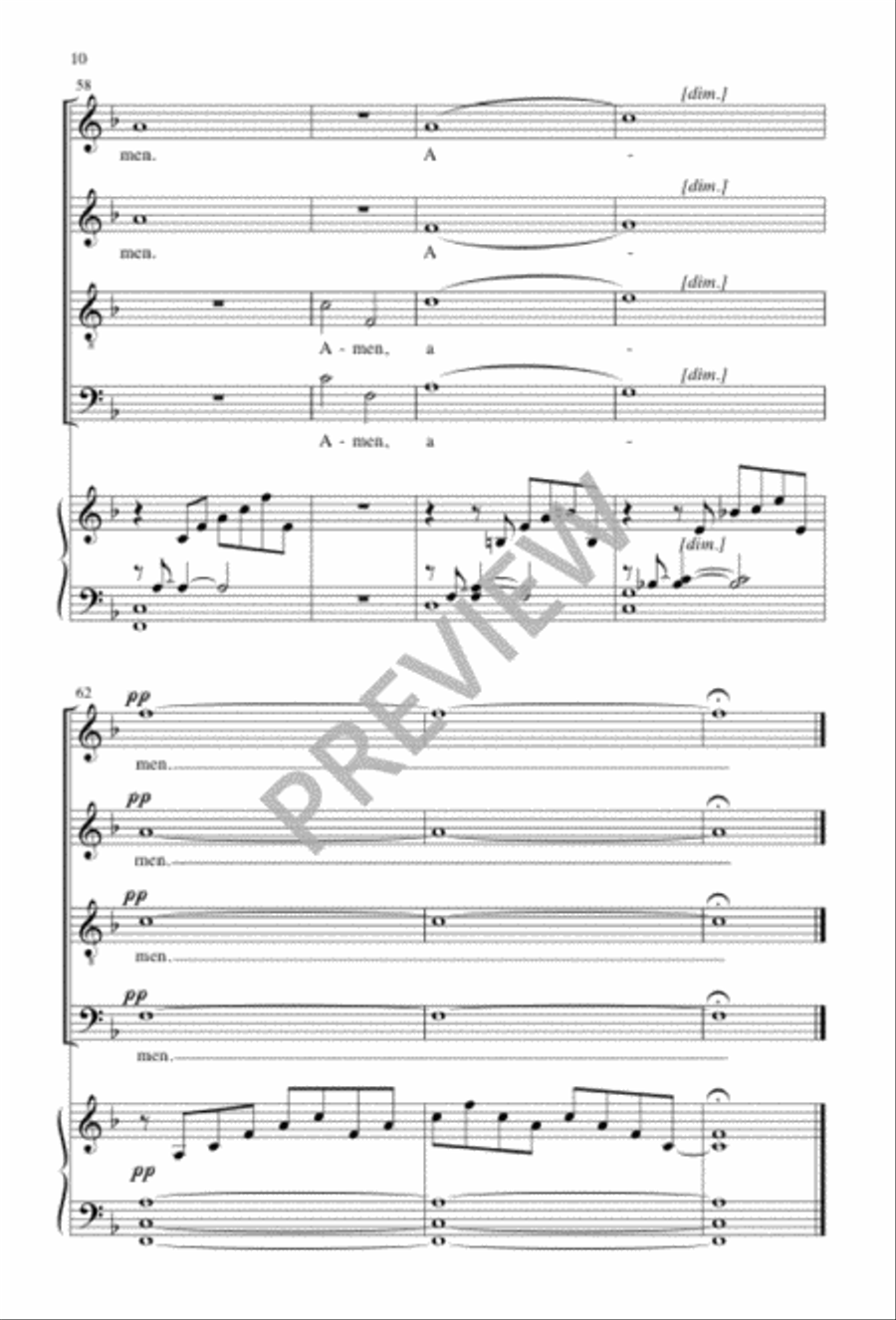 Ave verum corpus 4-Part scores gallery preview page 10
