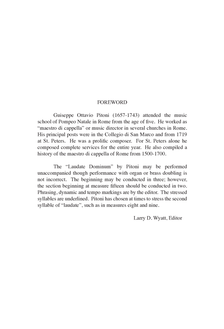 Laudate Dominum 4-Part scores gallery preview page 1