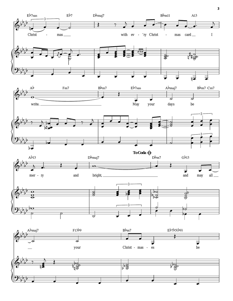 White Christmas Piano, Vocal scores gallery preview page 3