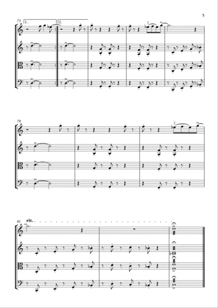 I Got You (I Feel Good) I Got You (I Feel Good) String Quartet scores gallery preview page 6