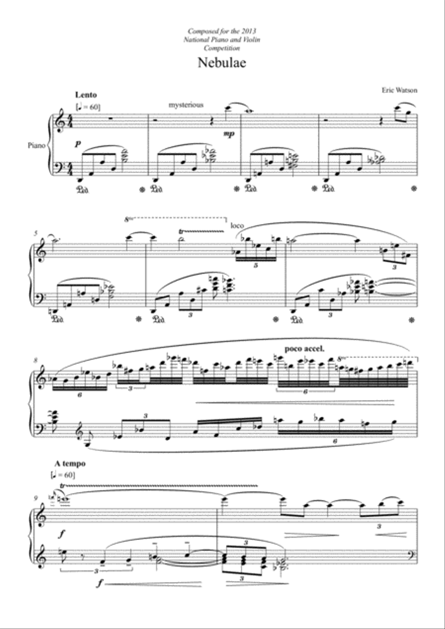 Nebulae Piano Solo scores gallery preview page 1