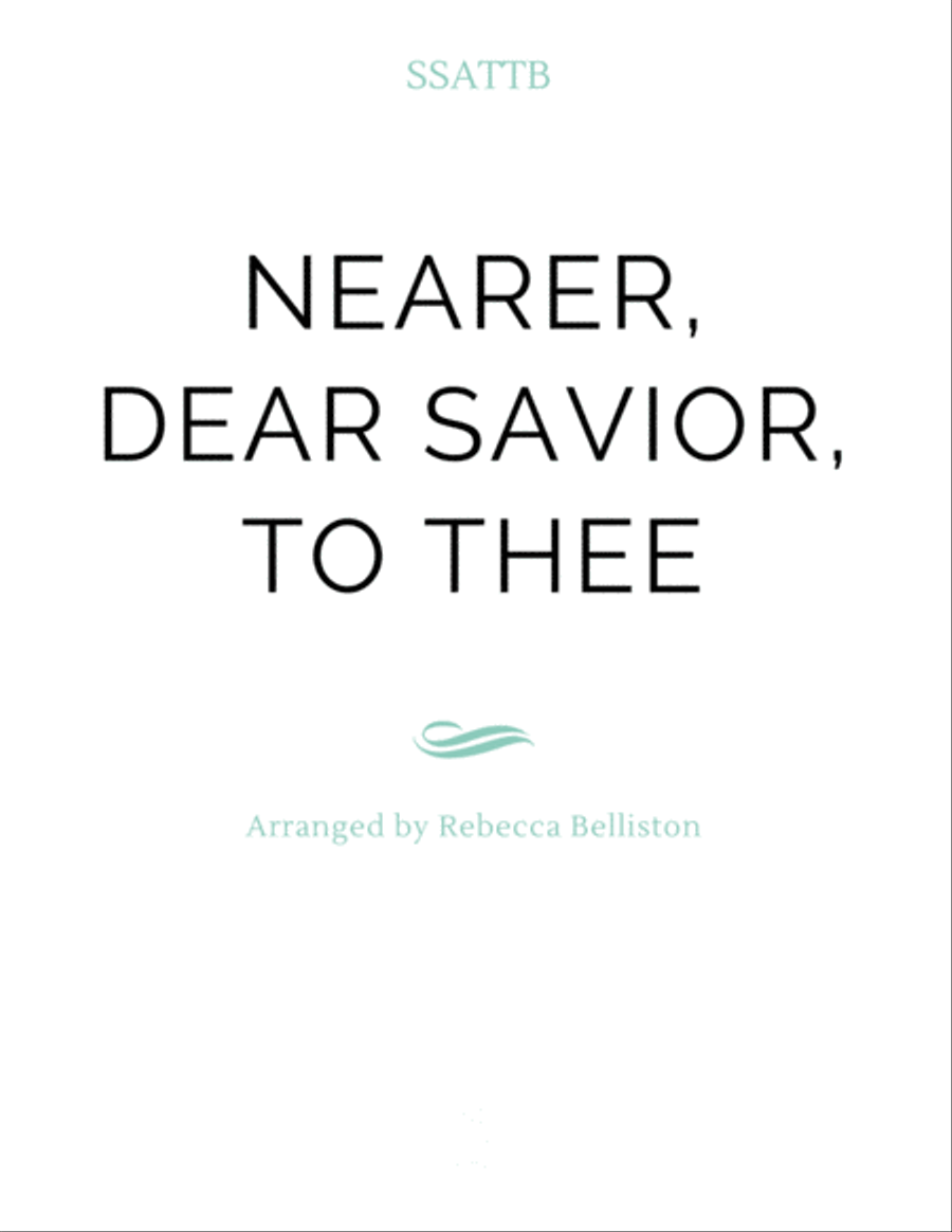 Nearer, Dear Savior, to Thee (SSATTB) 4-Part scores gallery preview page 1