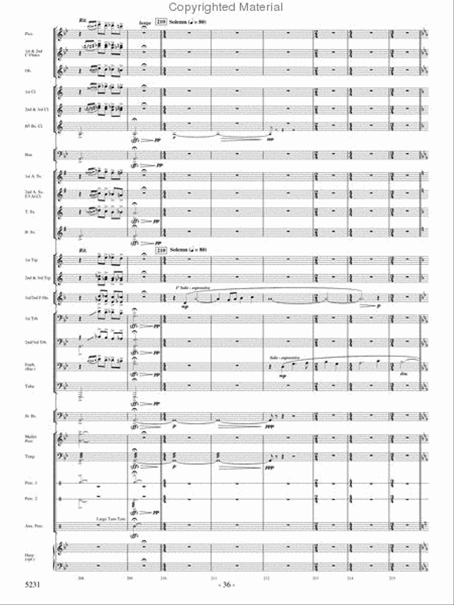 Pilatus: Mountain of Dragons Concert Band scores gallery preview page 34