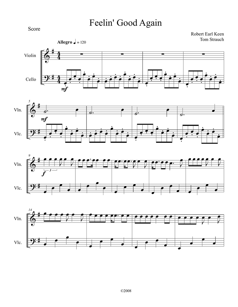 Feeling Good Feeling Good String Duet scores gallery preview page 5