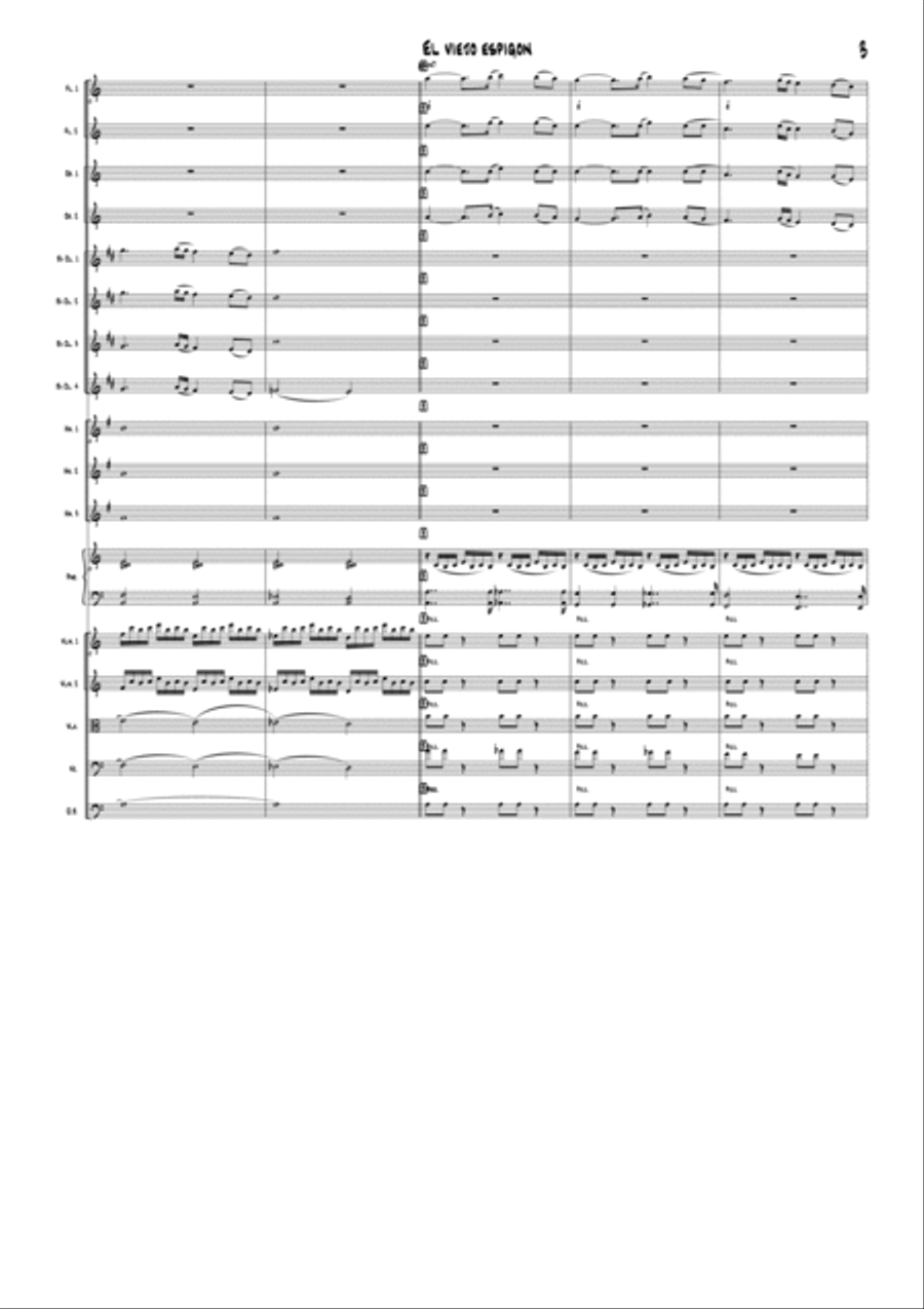 El Viejo Espigon Large Ensemble scores gallery preview page 3