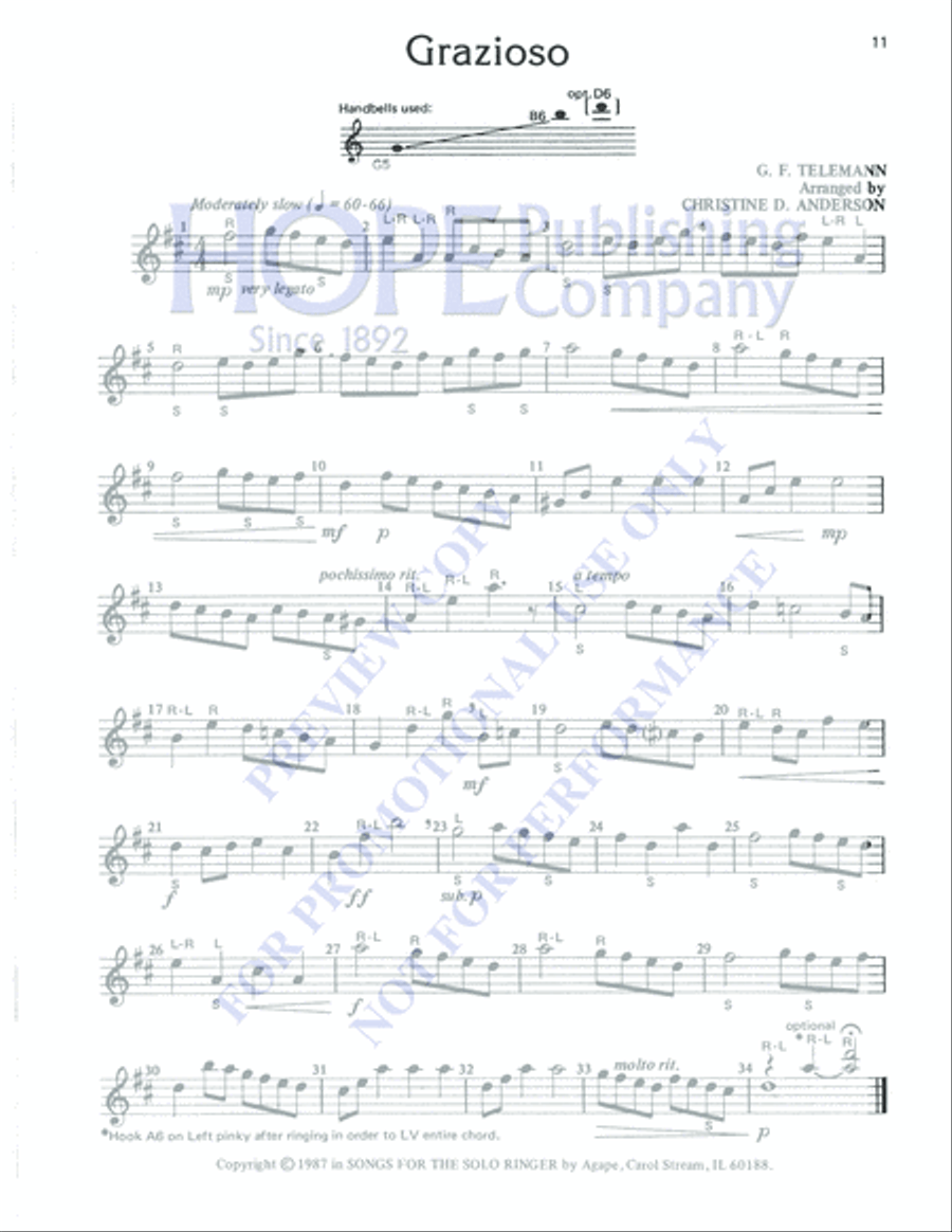 Songs for the Solo Ringer, Vol. 1 Percussion scores gallery preview page 15