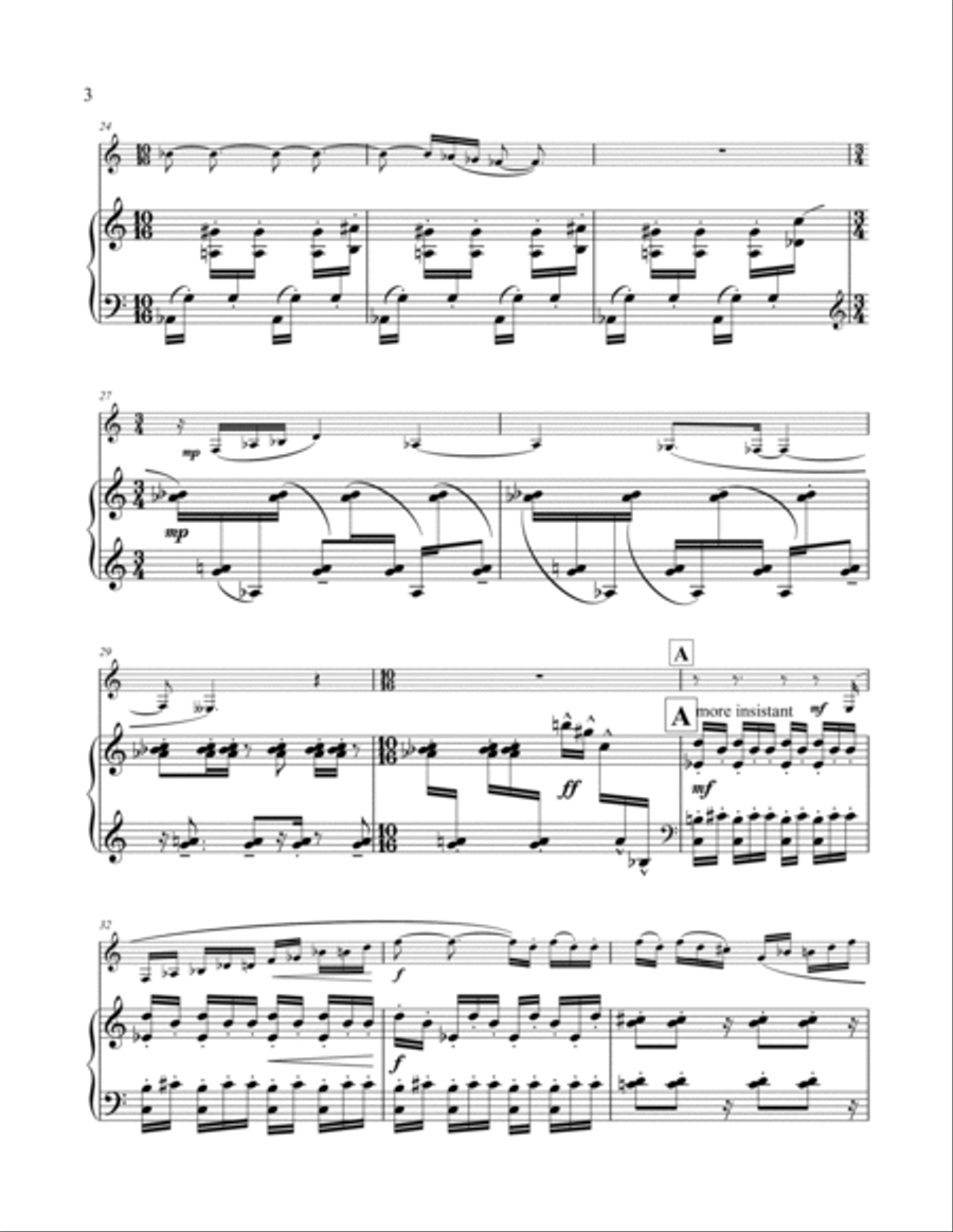Dubious Diversions for B flat clarinet and piano B-Flat Clarinet scores gallery preview page 3