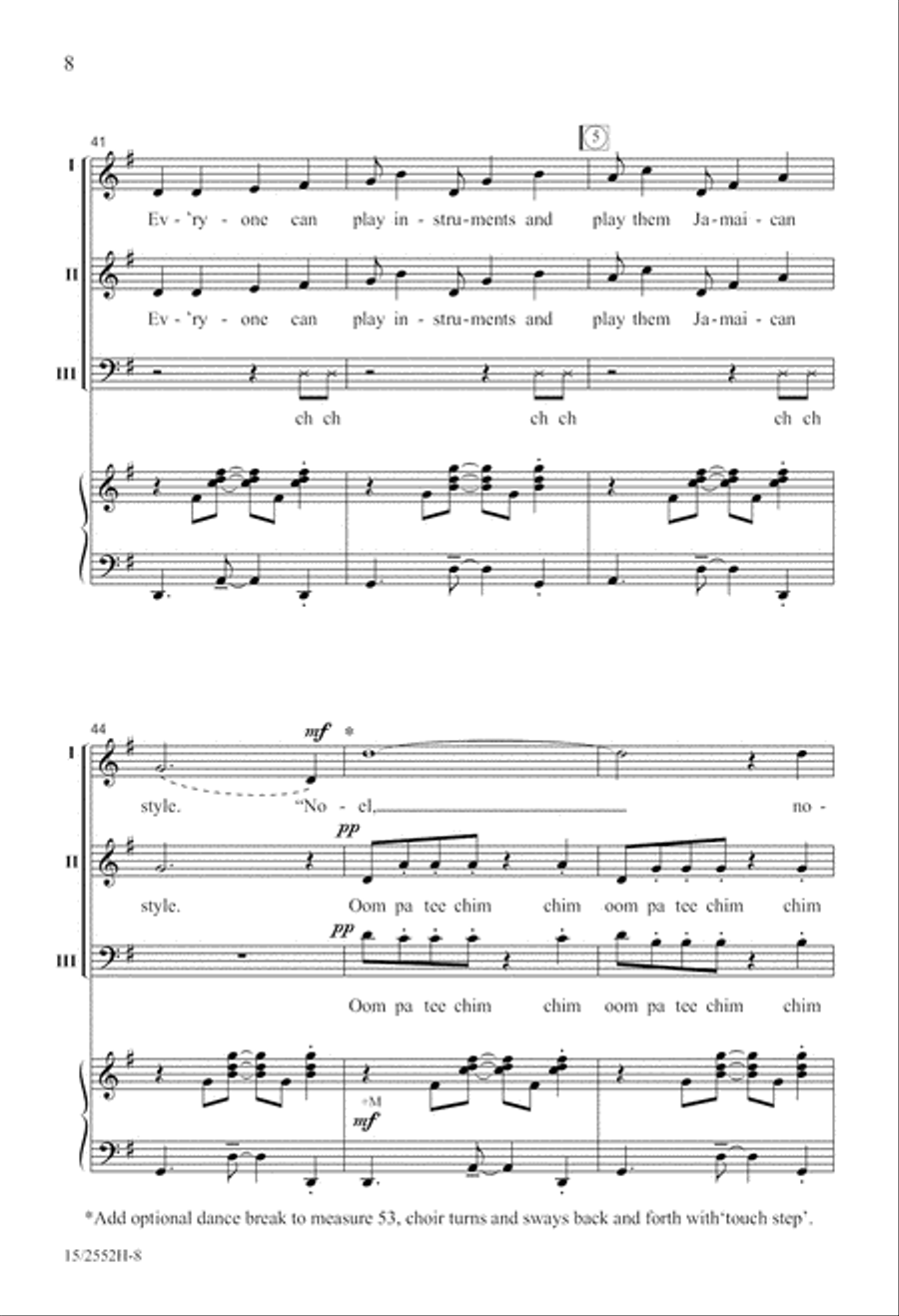 Jamaican Noel 3-Part scores gallery preview page 9