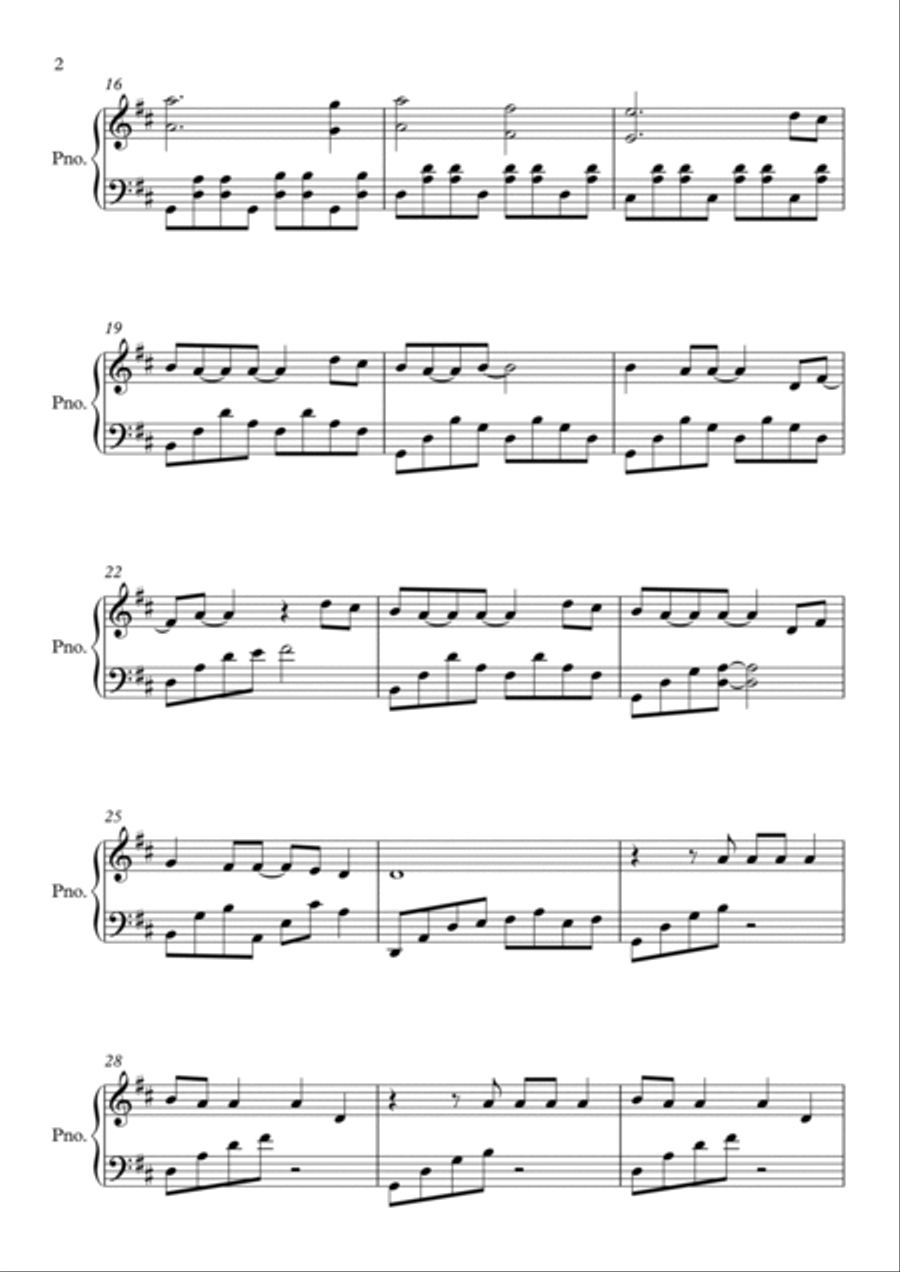 Fields Of Gold Piano Solo scores gallery preview page 2