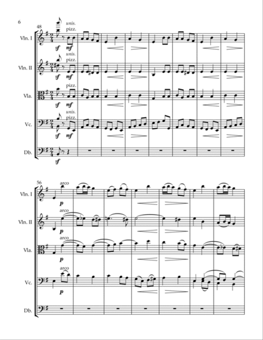 8 Russian Folksongs Christmas Carol String Orchestra scores gallery preview page 6