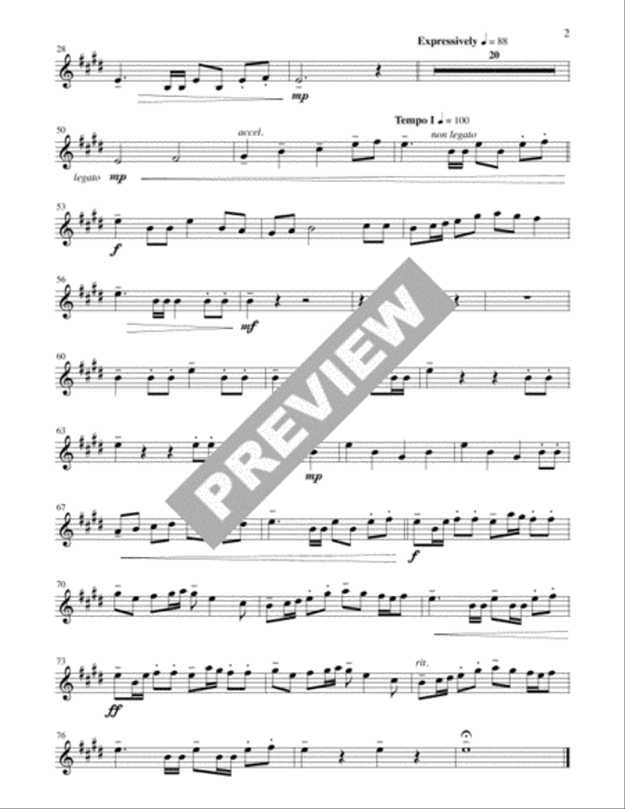 Melodic Gloria - Instrument edition Trombone scores gallery preview page 2