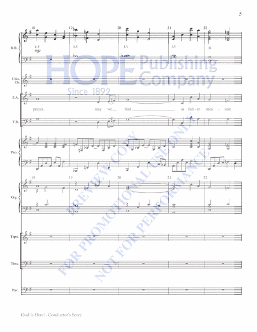 God Is Here! 4-Part scores gallery preview page 5
