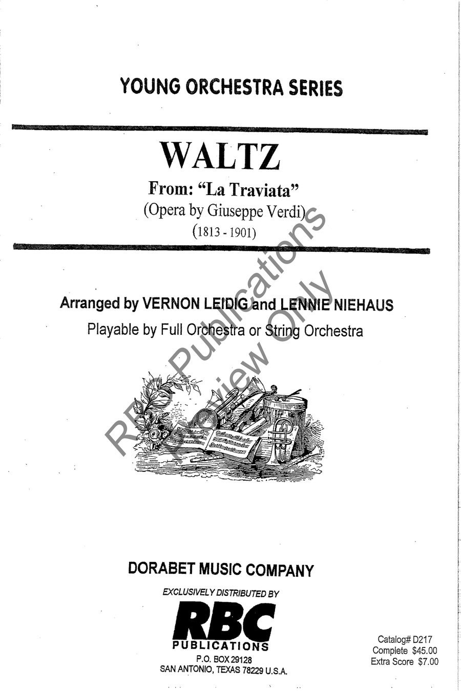 Waltz From La Traviata Waltz From La Traviata Full Orchestra scores gallery preview page 2