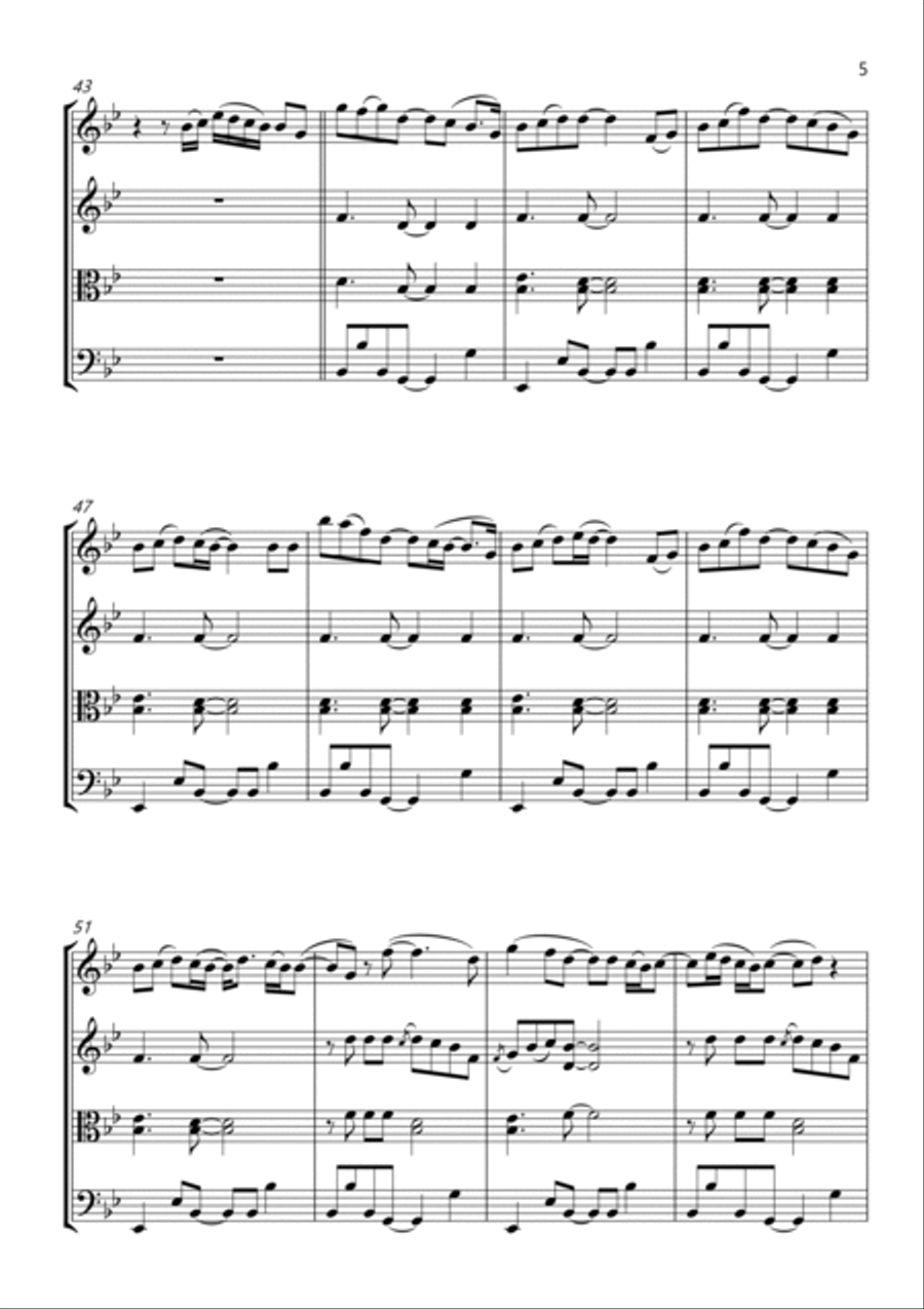 10,000 Hours 10,000 Hours String Quartet scores gallery preview page 5