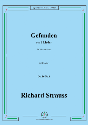 Richard Strauss-Gefunden,in D Major,Op.56 No.1