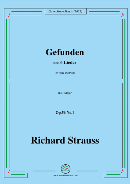 Richard Strauss-Gefunden,in D Major,Op.56 No.1 image number null