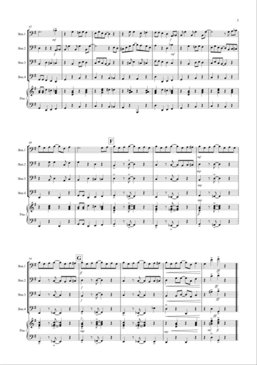 The Entertainer for Bassoon Quartet The Entertainer for Bassoon Quartet Bassoon Quartet scores gallery preview page 3