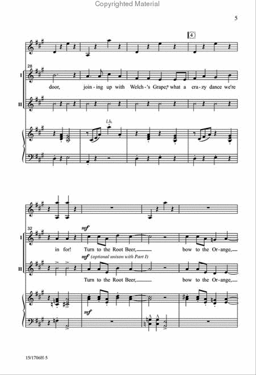 Pop Bottle Hoedown Pop Bottle Hoedown 2-Part scores gallery preview page 5